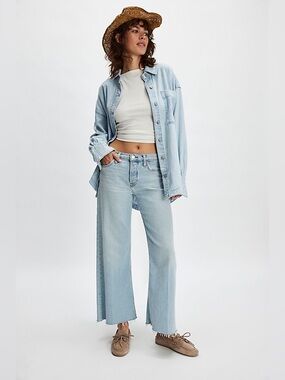 RE/DONE Mid Rise wide Leg Crop 28 29